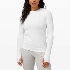 LULULEMON Rest Less Pullover Bubble Dot White 2/4